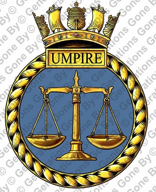 Coat of arms (crest) of HMS Umpire, Royal Navy