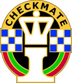 Coat of arms (crest) of 99th Infantry Division Checkerboard Division (now 99th Readiness Division), US Army