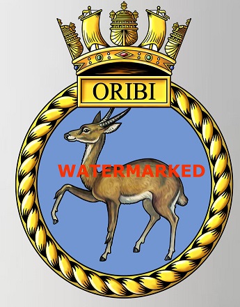 Coat of arms (crest) of the HMS Oribi, Royal Navy