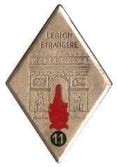Coat of arms (crest) of the 11th Foreign Infantry Regiment, French Army