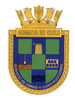 Coat of arms (crest) of the Naval Works and Construction Service, Chilean Navy