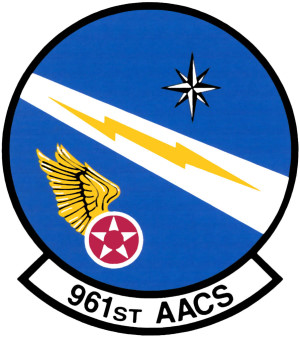 Coat of arms (crest) of the 961st Airborne Air Control Squadron, US Air Force