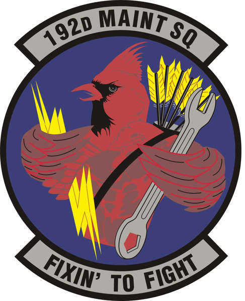 File:192nd Maintenance Squadron, Virginia Air National Guard.png