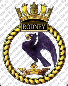 Coat of arms (crest) of the HMS Rodney, Royal Navy