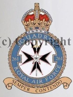 Coat of arms (crest) of the No 261 Squadron, Royal Air Force