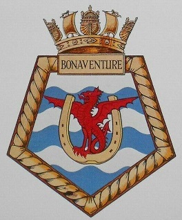 Coat of arms (crest) of the HMS Bonaventure, Royal Navy