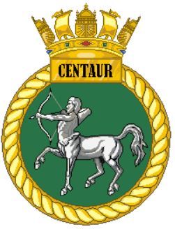 Coat of arms (crest) of the HMS Centaur, Royal Navy