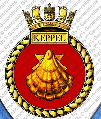 Coat of arms (crest) of HMS Keppel, Royal Navy