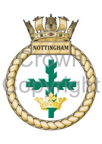 Coat of arms (crest) of the HMS Nottingham, Royal Navy