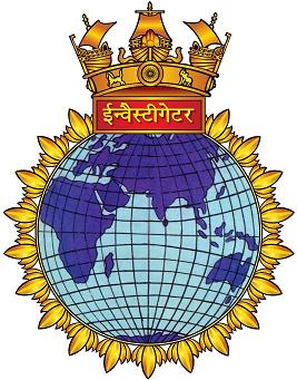Coat of arms (crest) of the INS Ivestigator, Indian Navy