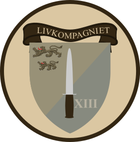 Emblem (crest) of the 1st Light Infantry Company, XIII Battalion, The Slesvig Foot Regiment, Danish Army