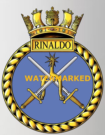 Coat of arms (crest) of the HMS Rinaldo, Royal Navy