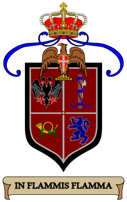 Coat of arms (crest) of 10th Bersaglieri Regiment, Italian Army