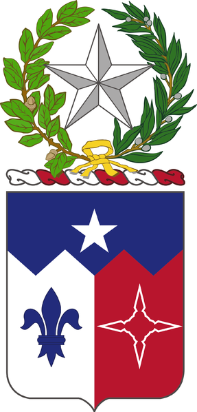 Coat of arms (crest) of 141st Infantry Regiment, Texas Army National Guard