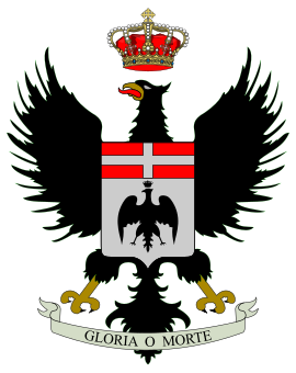 Coat of arms (crest) of 27th Cavalry Regiment Cavalleggeri di Aquila, Italian Army