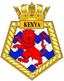 Coat of arms (crest) of the HMS Kenya, Royal Navy