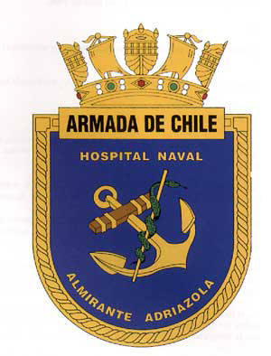Coat of arms (crest) of the Talcahuano Naval Hospital Almirante Adriazola, Chilean Navy