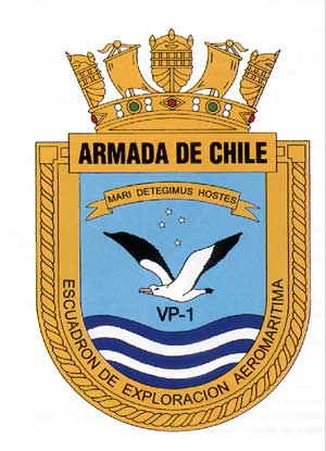 Coat of arms (crest) of the Maritime Exploration Squadron VP-1, Chilean Navy