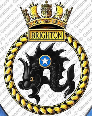 Coat of arms (crest) of the HMS Brighton, Royal Navy