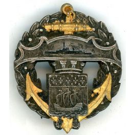 Coat of arms (crest) of the Battleship France, French Navy