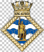 Coat of arms (crest) of the HMS King Alfred, Royal Navy