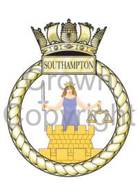 Coat of arms (crest) of the HMS Southampton, Royal Navy