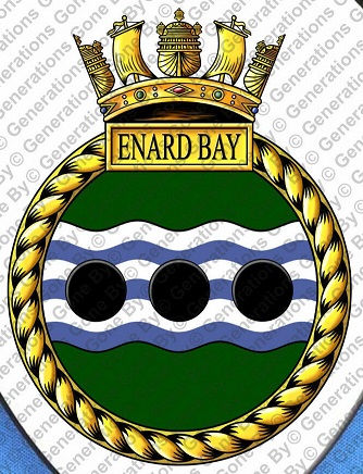 Coat of arms (crest) of the HMS Enard Bay, Royal Navy
