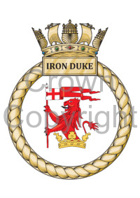 Coat of arms (crest) of the HMS Iron Duke, Royal Navy