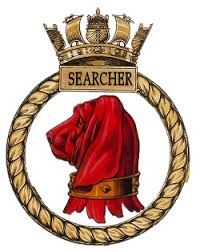 Coat of arms (crest) of the HMS Searcher, Royal Navy