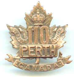 Coat of arms (crest) of the 110th (Perth) Battalion, CEF