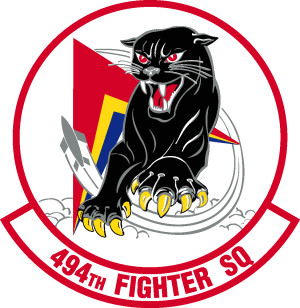 Coat of arms (crest) of the 494th Fighter Squadron, US Air Force