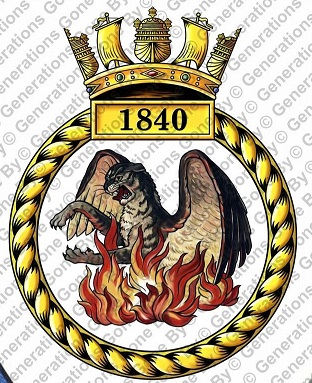 Coat of arms (crest) of the No 1840 Squadron, FAA