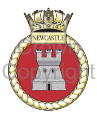 Coat of arms (crest) of the HMS Newcastle, Royal Navy