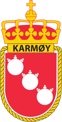 Coat of arms (crest) of Mine Hunter KNM Karmøy (M341), Norwegian Navy