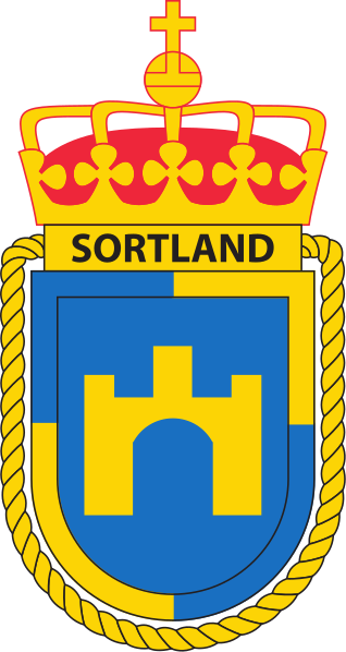 Coat of arms (crest) of the Coast Guard Vessel KV Sortland, Norwegian Navy