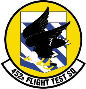 Coat of arms (crest) of the 452nd Flight Test Squadron, US Air Force