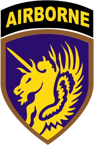 Coat of arms (crest) of the 13th Airborne Division Black Cat Division, US Army