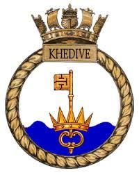 Coat of arms (crest) of the HMS Khedive, Royal Navy