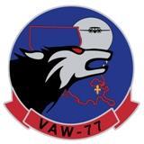 Coat of arms (crest) of the Carrier Airborne Early Warning Squadron (VAW)-77 Nightwolves, US Navy