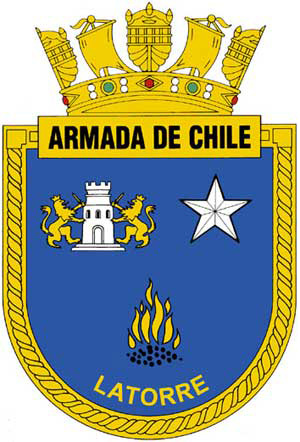 Coat of arms (crest) of the Frigate Almirante Latorre (FF-114), Chilean Navy