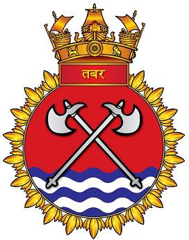 Coat of arms (crest) of the INS Tabar, Indian Navy
