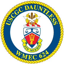 Coat of arms (crest) of the USCGC Dauntless (WMEC-624)