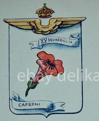 Coat of arms (crest) of the XV Caproni Squadron, Regia Aeronaitica