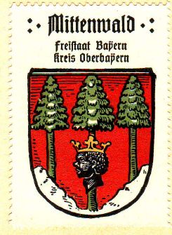 Wappen von Mittenwald/Coat of arms (crest) of Mittenwald