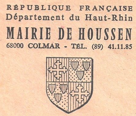 Blason de Houssen/Coat of arms (crest) of {{PAGENAME