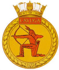 Coat of arms (crest) of the HMCS Cayuga, Royal Canadian Navy
