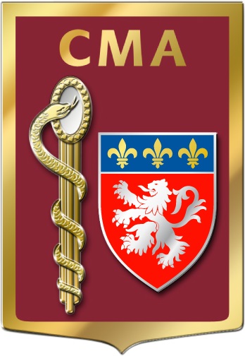 Coat of arms (crest) of the Armed Forces Military Medical Centre Lyon-Mont Verdun, France