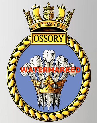 Coat of arms (crest) of the HMS Ossory, Royal Navy