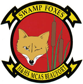 Coat of arms (crest) of the Headquarters and Headquarters Squadron MCAS Beaufort, USMC