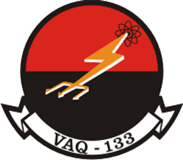 Coat of arms (crest) of the Electronic Attack Squadron (VAQ) - 133 Wizards, US Navy
